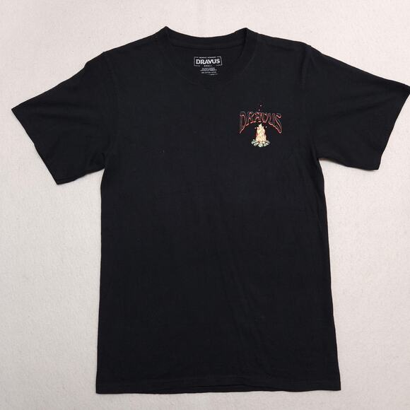 Dravus Casual Crew Neck Short Sleeve Graphic T Shirt Mens Size Small S Black - Picture 2 of 9